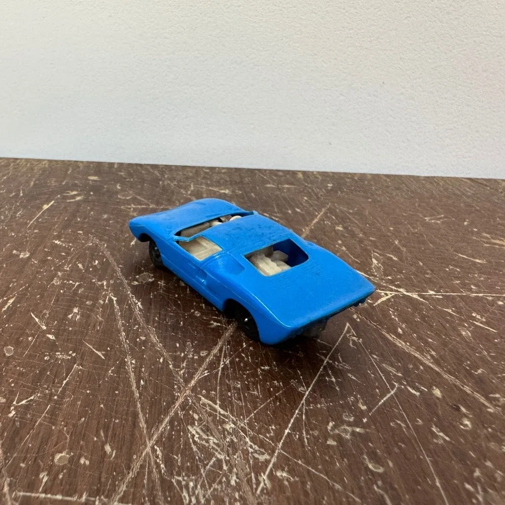 Vintage Aurora Cigar Box Ford GT‎ 6105 Blue Diecast Toy Car Made in USA